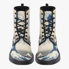 Load image into Gallery viewer, The Great Wave Boots - Vegan Leather Combat Boots (JPREG32)
