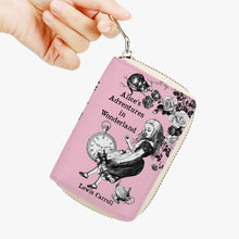 Load image into Gallery viewer, Alice in Wonderland Pink Card Holder Wallet - Through the Looking Glass Purse (JPLCPINK)
