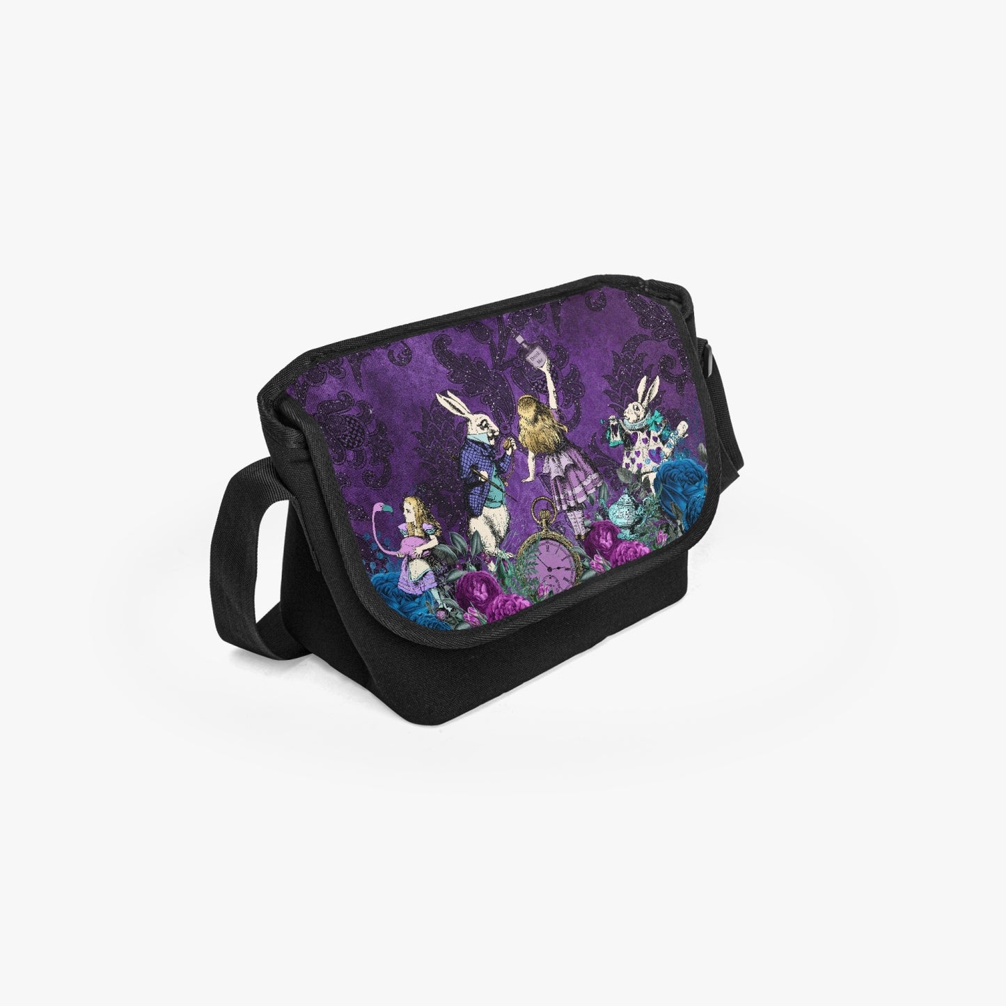 Alice in Wonderland Purple Messenger Bag - Gothic Alice (JPMESSDA)