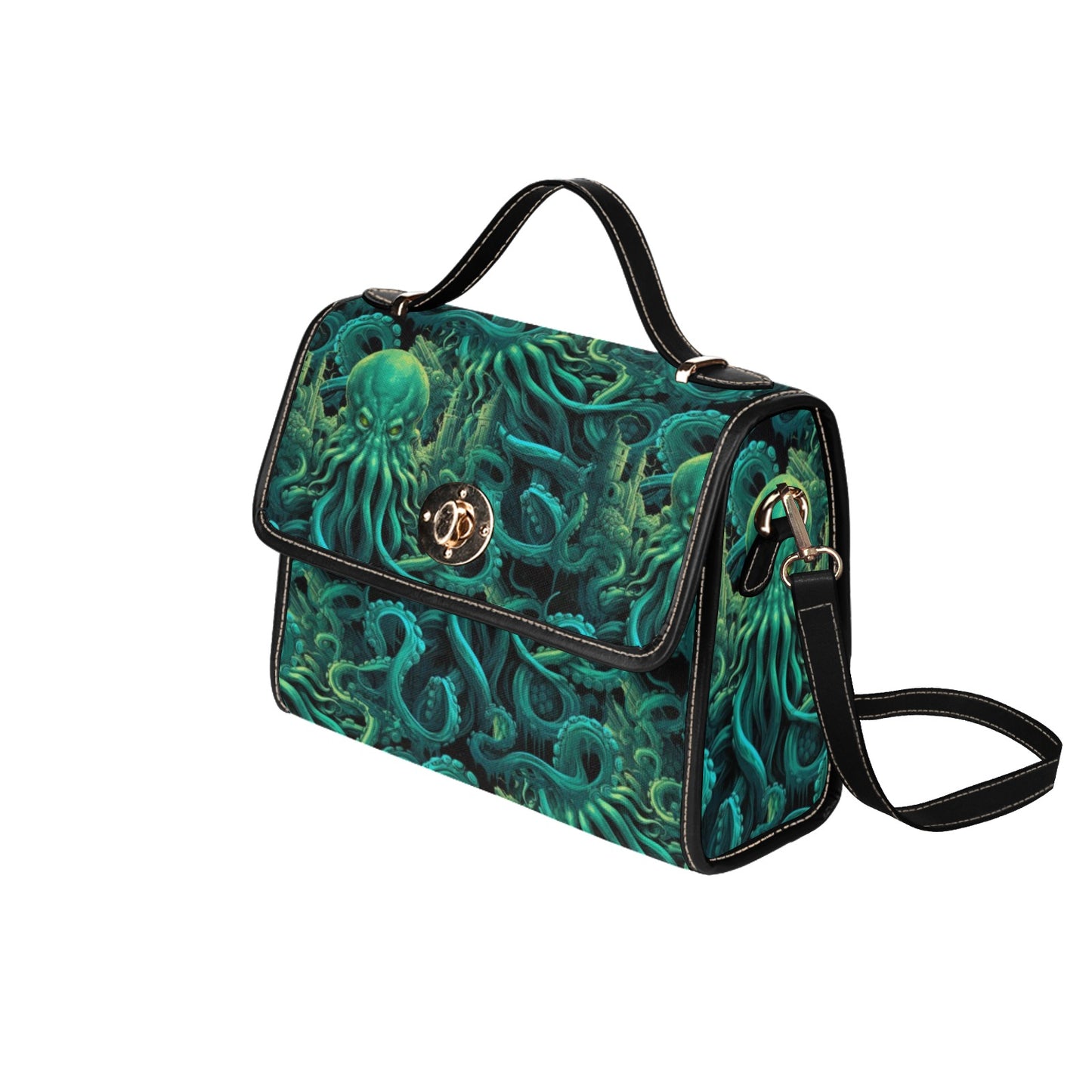 Cthulhu Victorian Horror Satchel Bag - Waterproof Canvas Bag (CTHULHUSATCH)