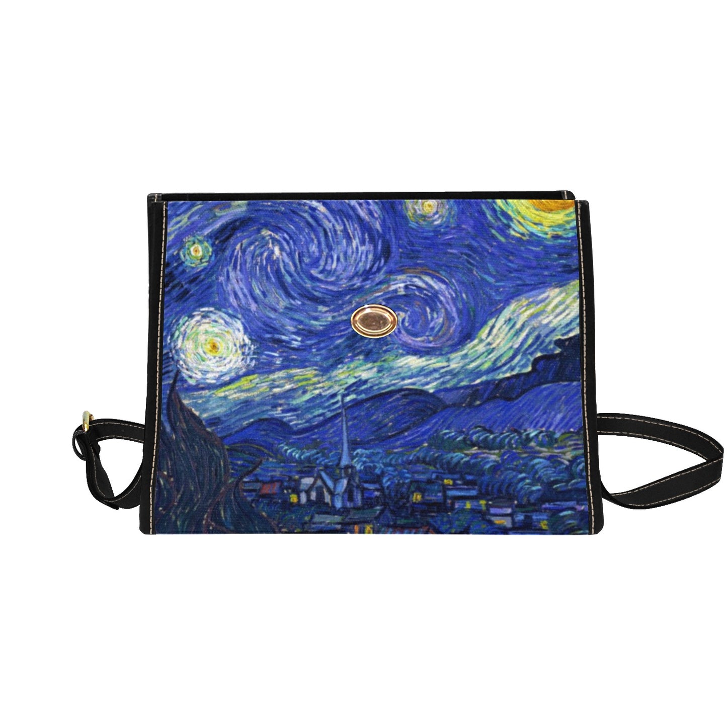 Van Gogh Starry Night Satchel Bag - Gift for Artist, Starry Night Shoulder Purse (ASATCHVG)