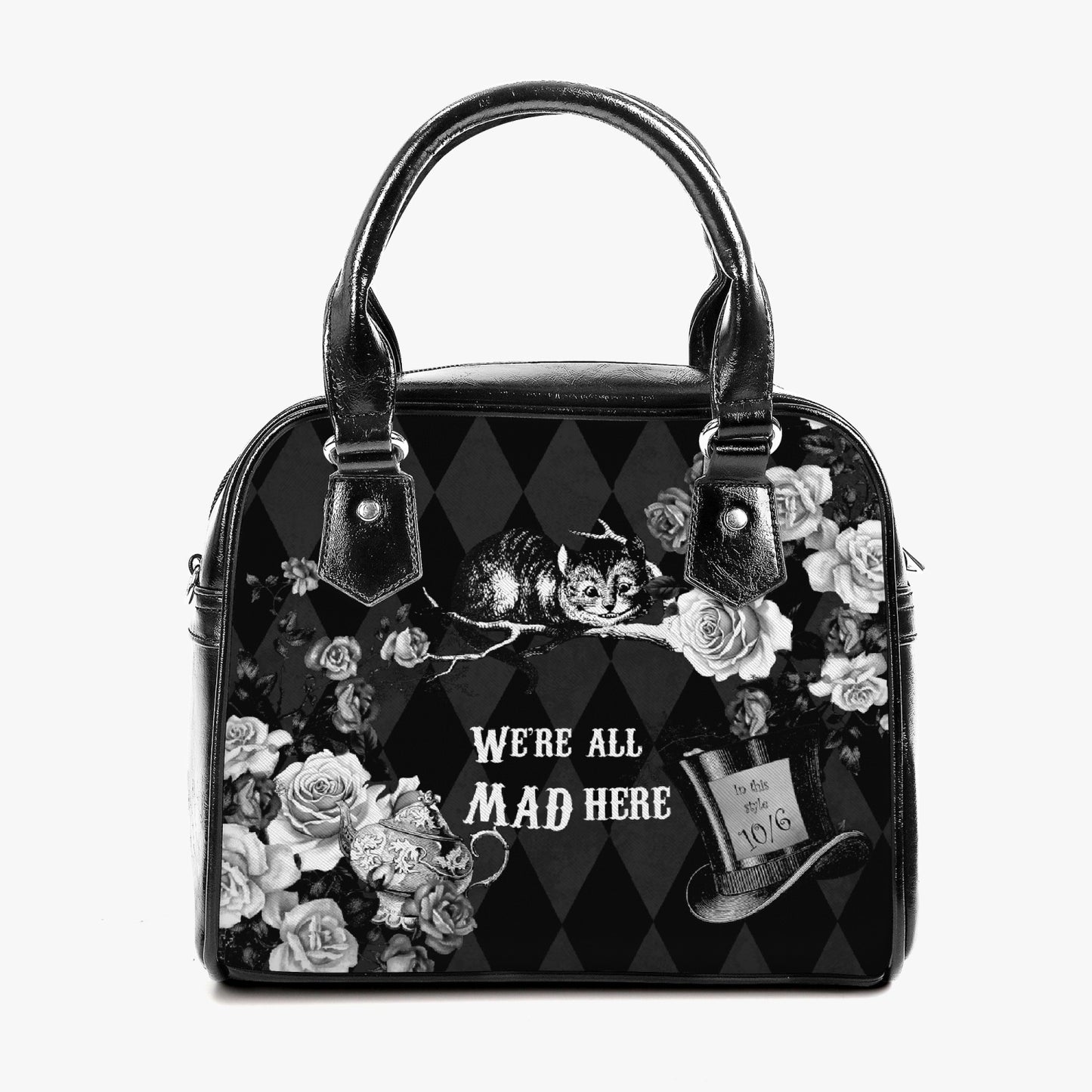 Mad Hatter Tea Party Purse - Alice in Wonderland Quote Bag (JPH1)
