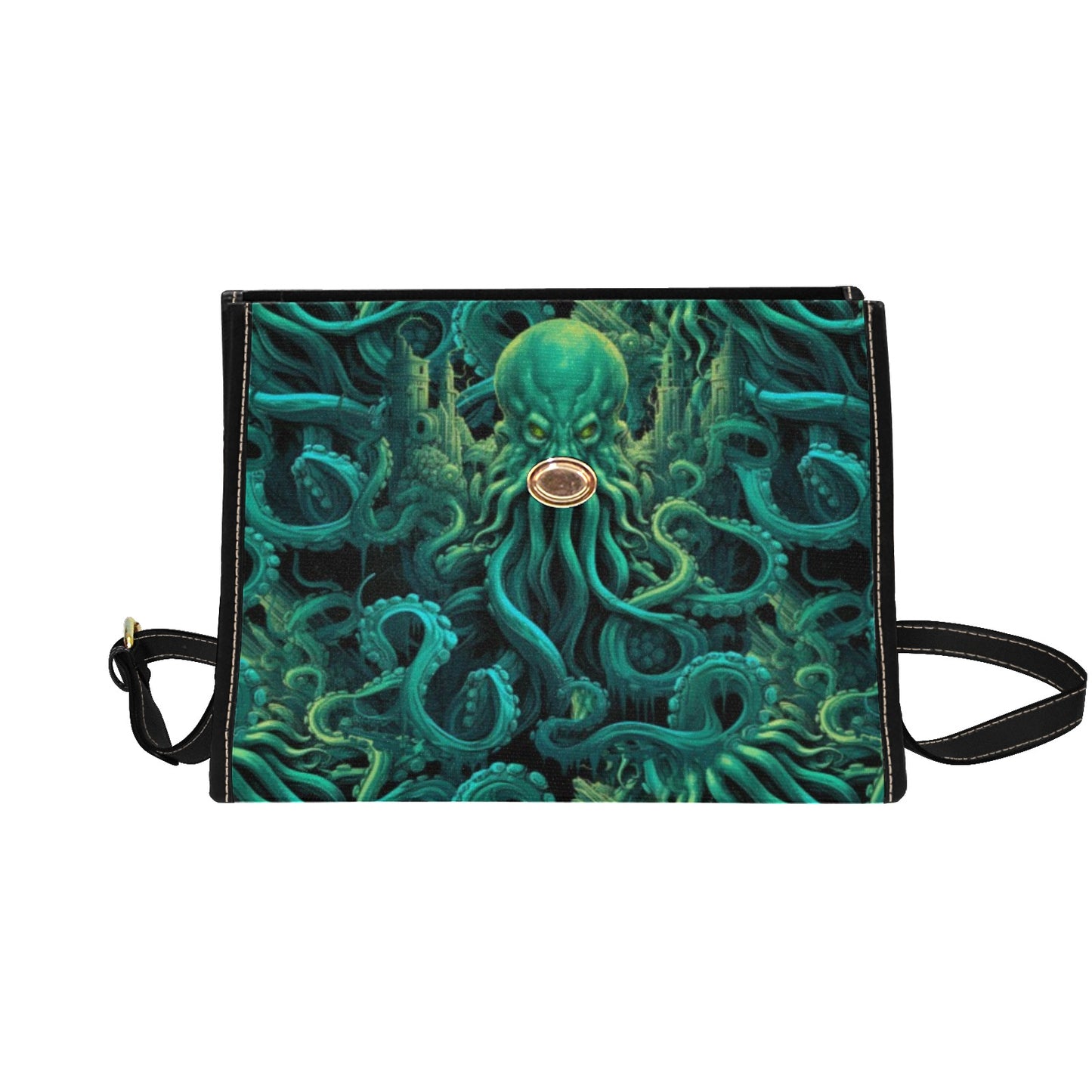 Cthulhu Victorian Horror Satchel Bag - Waterproof Canvas Bag (CTHULHUSATCH)