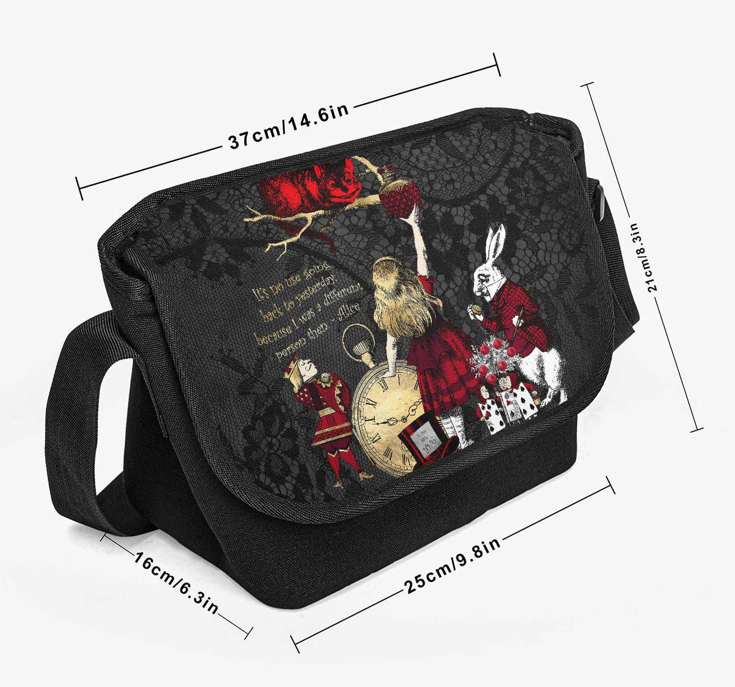 Alice in Wonderland - Gothic Messenger Bag (JPMESS1)