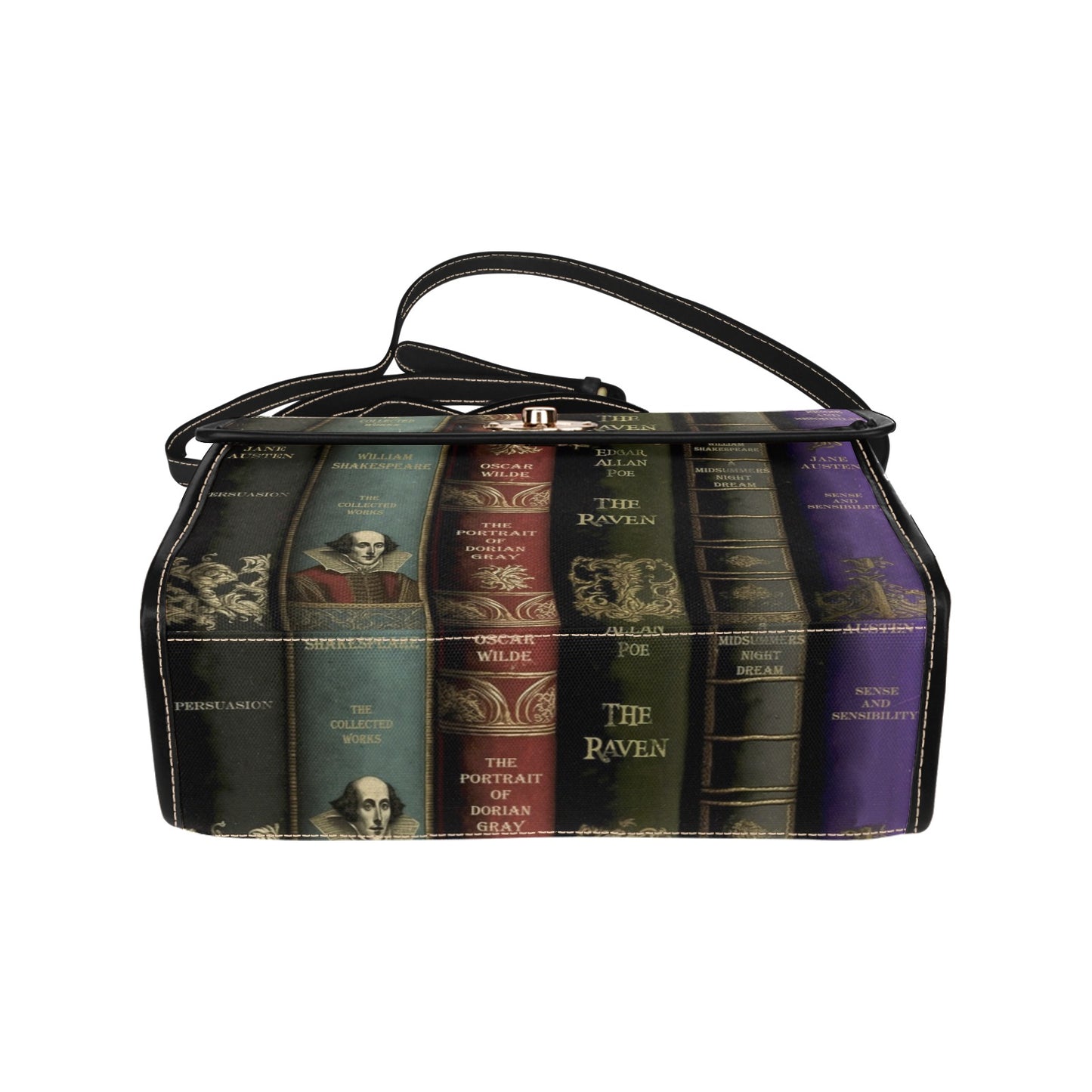 Vintage Library Books Satchel Shoulder Bag (ABOOKSS)