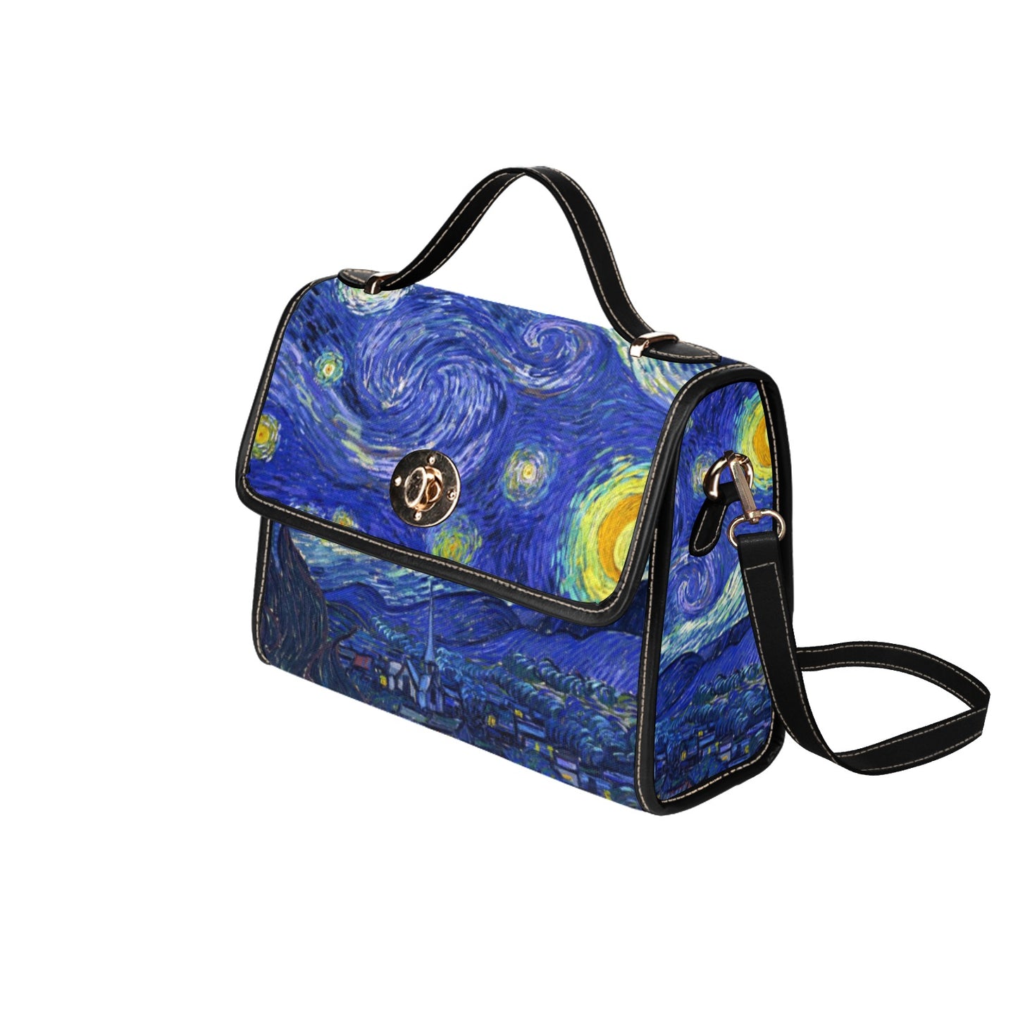 Van Gogh Starry Night Satchel Bag - Gift for Artist, Starry Night Shoulder Purse (ASATCHVG)