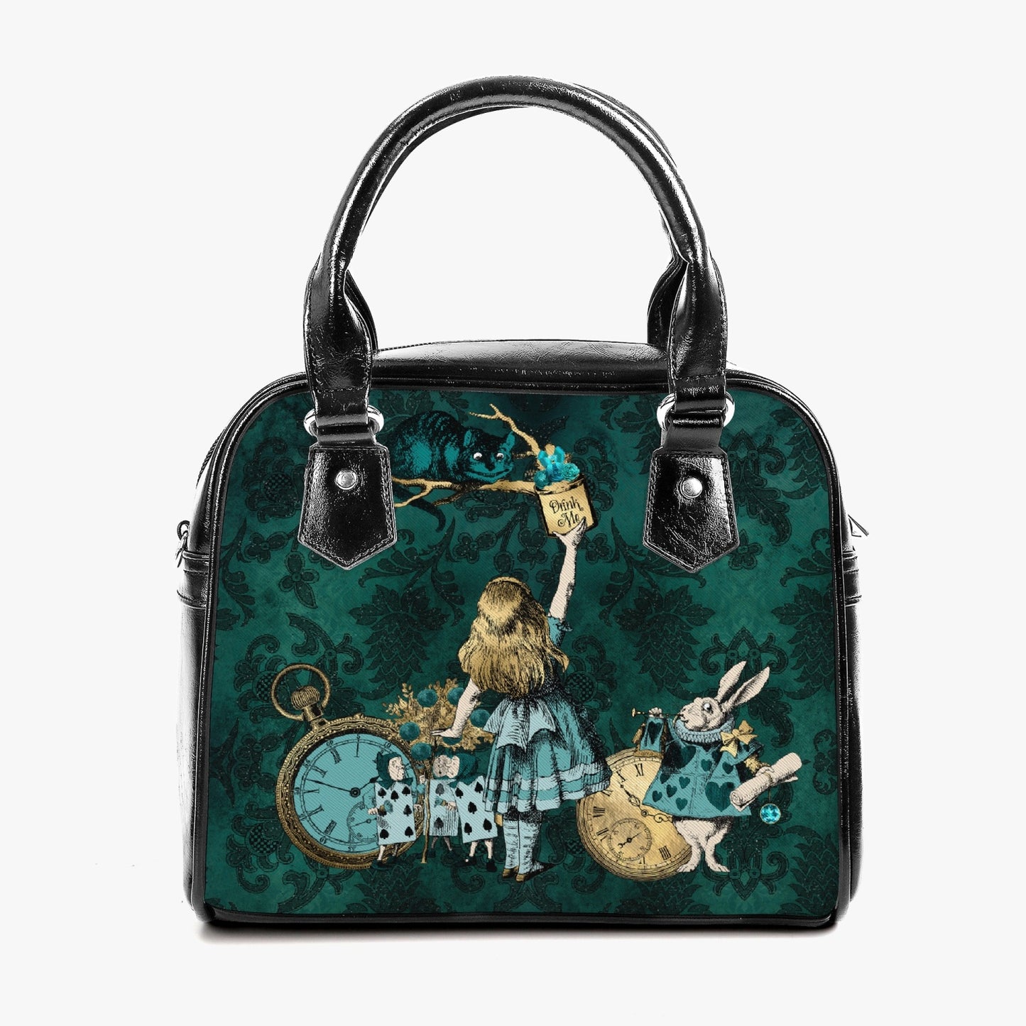 Green Alice in Wonderland Handbag - Green Goth Alice Shoulder Bag (JPGA1)