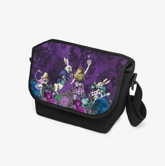 Alice in Wonderland Purple Messenger Bag - Gothic Alice (JPMESSDA)