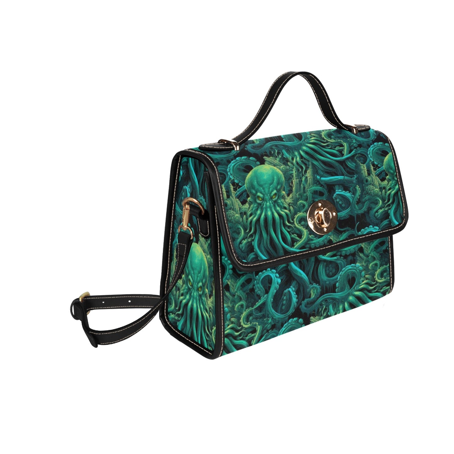 Cthulhu Victorian Horror Satchel Bag - Waterproof Canvas Bag (CTHULHUSATCH)