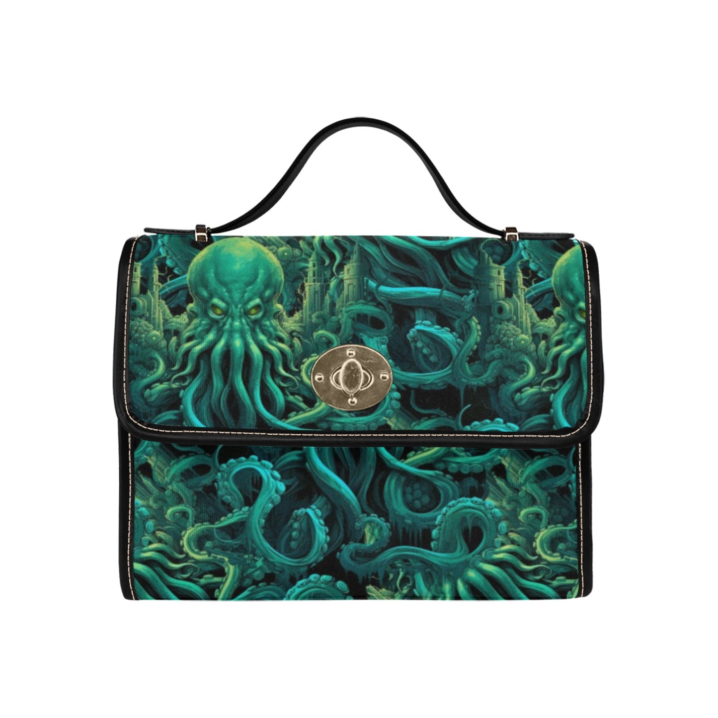 Cthulhu Victorian Horror Satchel Bag - Waterproof Canvas Bag (CTHULHUSATCH)