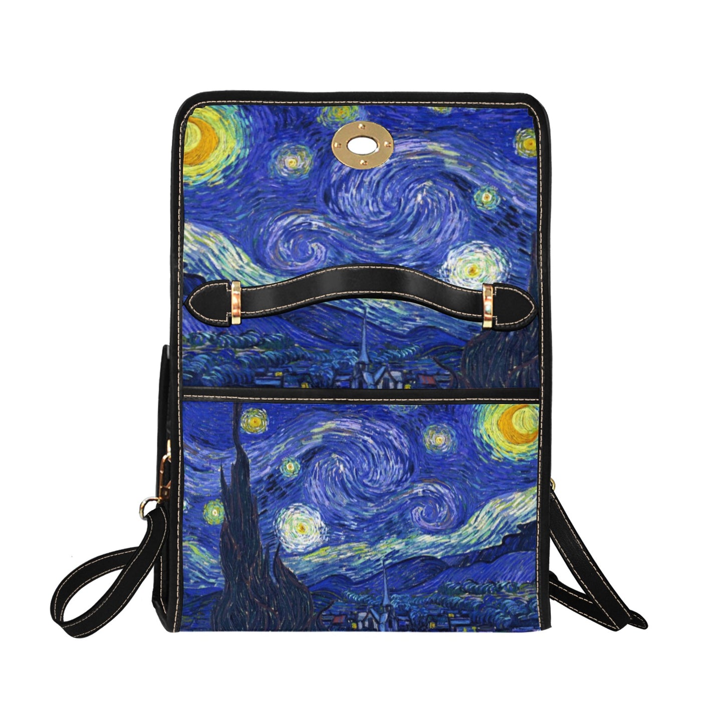 Van Gogh Starry Night Satchel Bag - Gift for Artist, Starry Night Shoulder Purse (ASATCHVG)