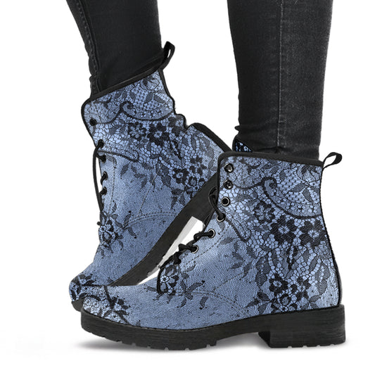 Baby Blue Gothic Lace Boots (REG7)