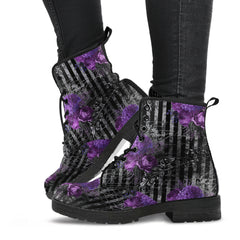 Silver Steampunk Purple Rose - (REGSSPR)