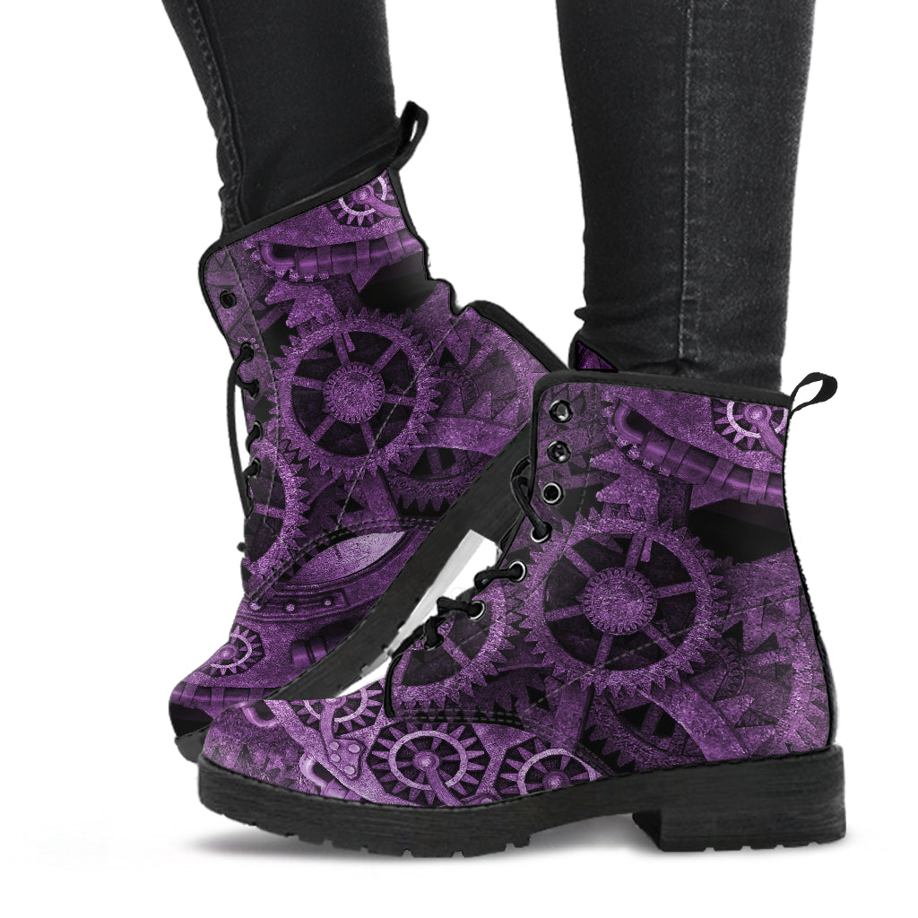 Steampunk Purple Clockwork Boots (REG85)