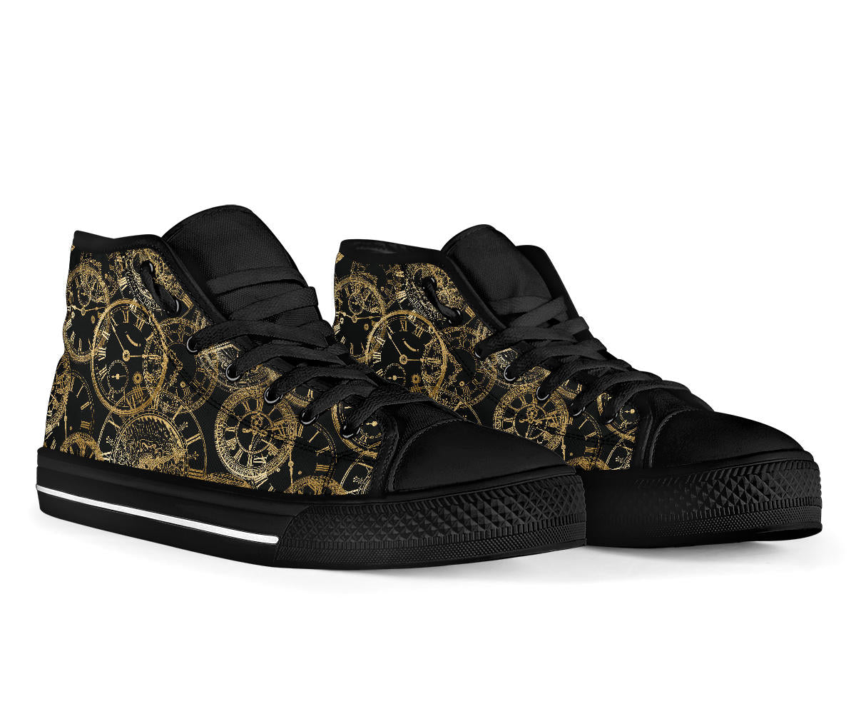 Steampunk Clocks Hi Top Sneakers (SNSTEAM41)