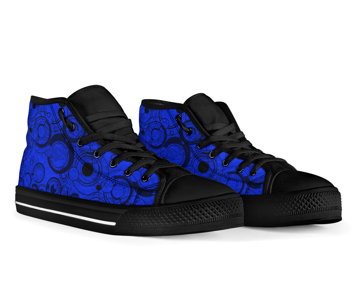 Doctor Who Gallifreyan Blue Hi Top Sneakers (SN2)