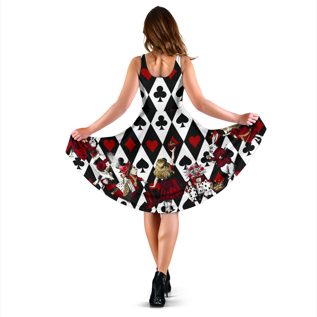 Queen Of Hearts - Alice in Wonderland Sundress with Pockets (DRA3)