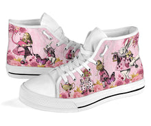 Load image into Gallery viewer, Alice in Wonderland Pink High Top Sneakers (SN105)
