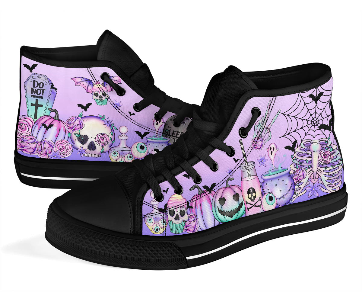 Pastel Goth Kawaii Hi Top Sneakers (SNPAG1))