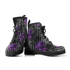 Silver Steampunk Purple Rose - (REGSSPR)