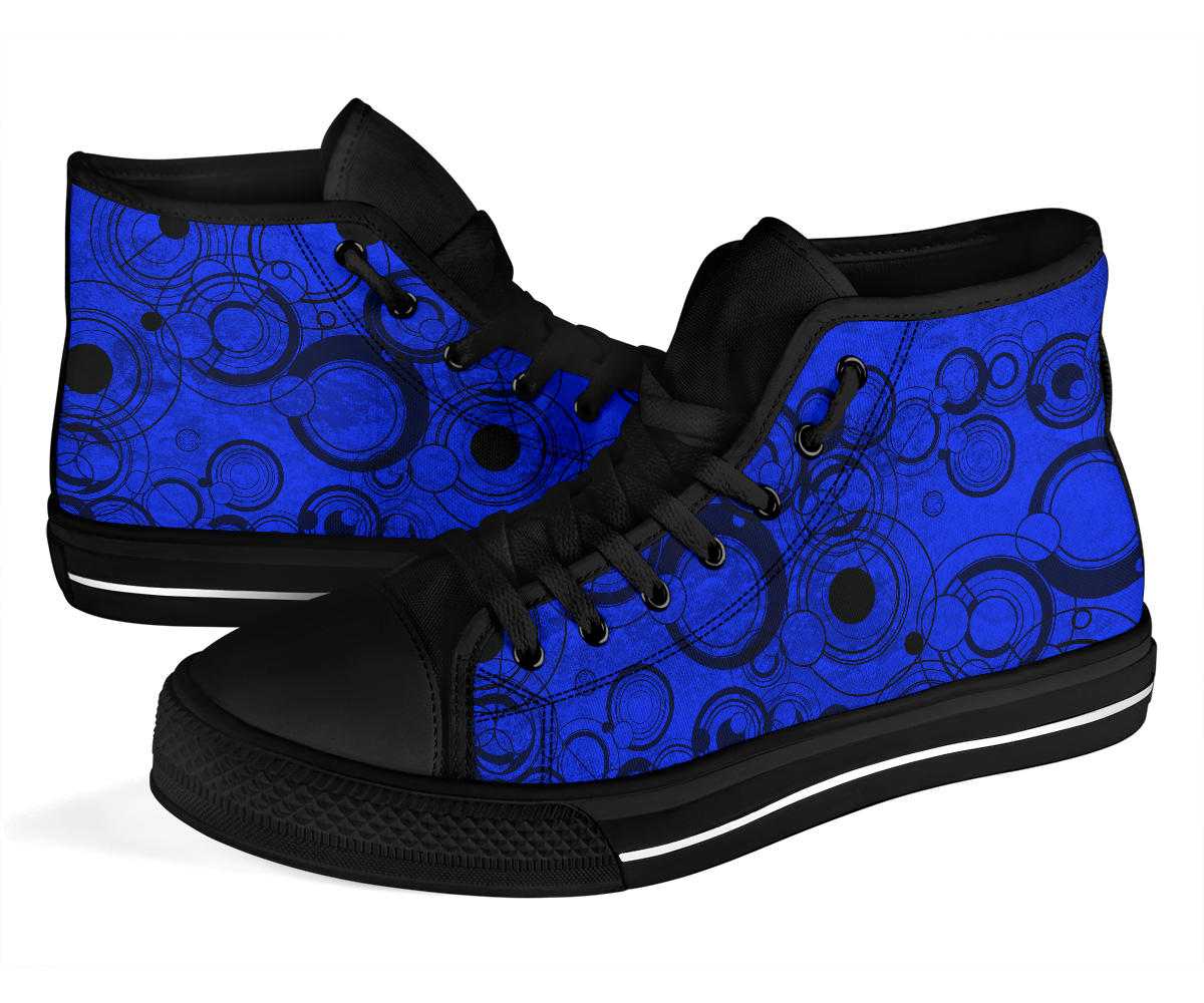 Doctor Who Gallifreyan Blue Hi Top Sneakers (SN2)