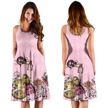 Load image into Gallery viewer, Alice in Wonderland Dress - Full Skirt Unique Summer Dress with pockets - (DRAP1)
