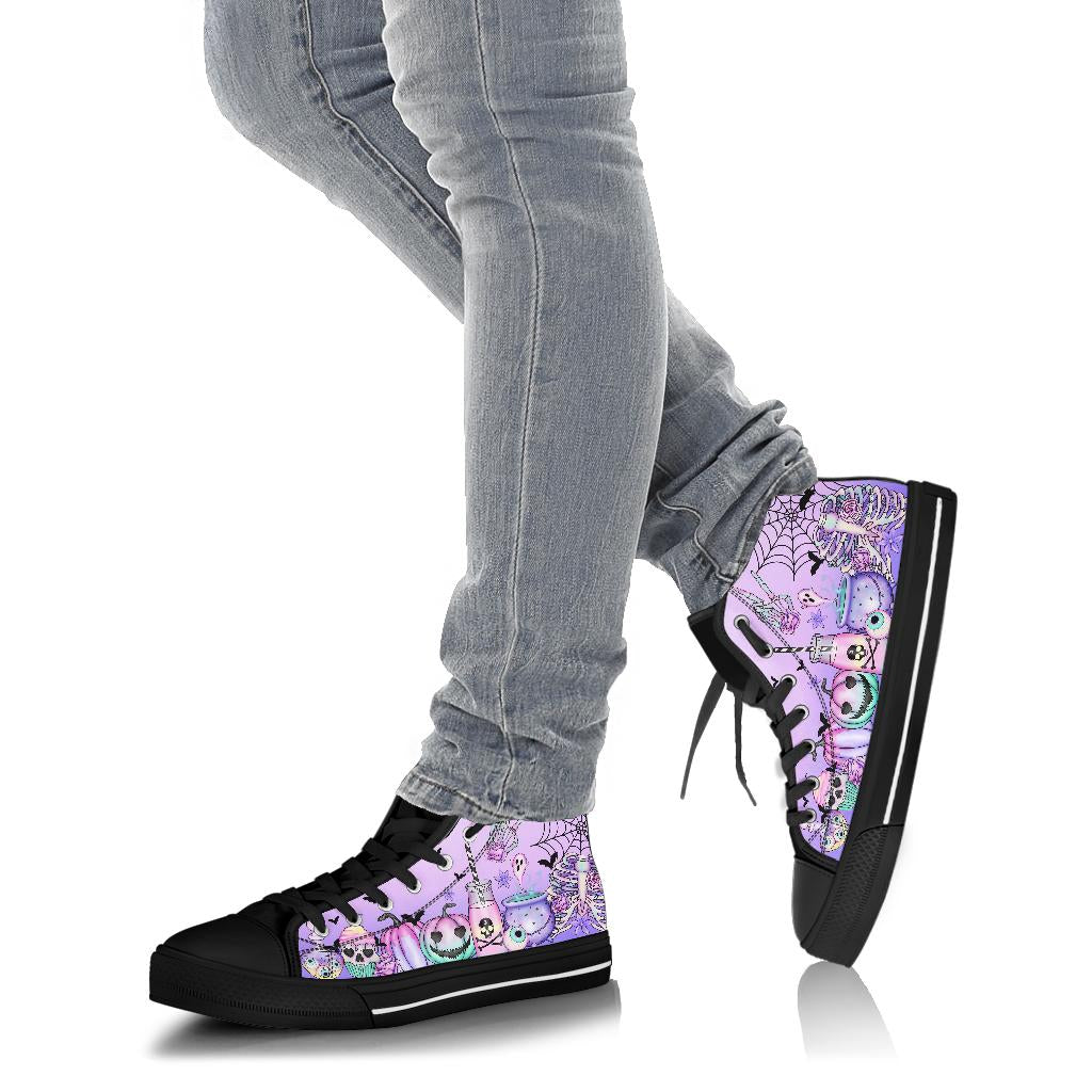 Pastel Goth Kawaii Hi Top Sneakers (SNPAG1))