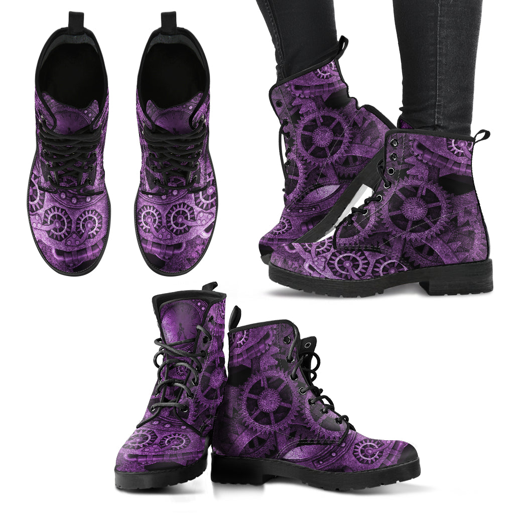 Steampunk Purple Clockwork Boots (REG85)