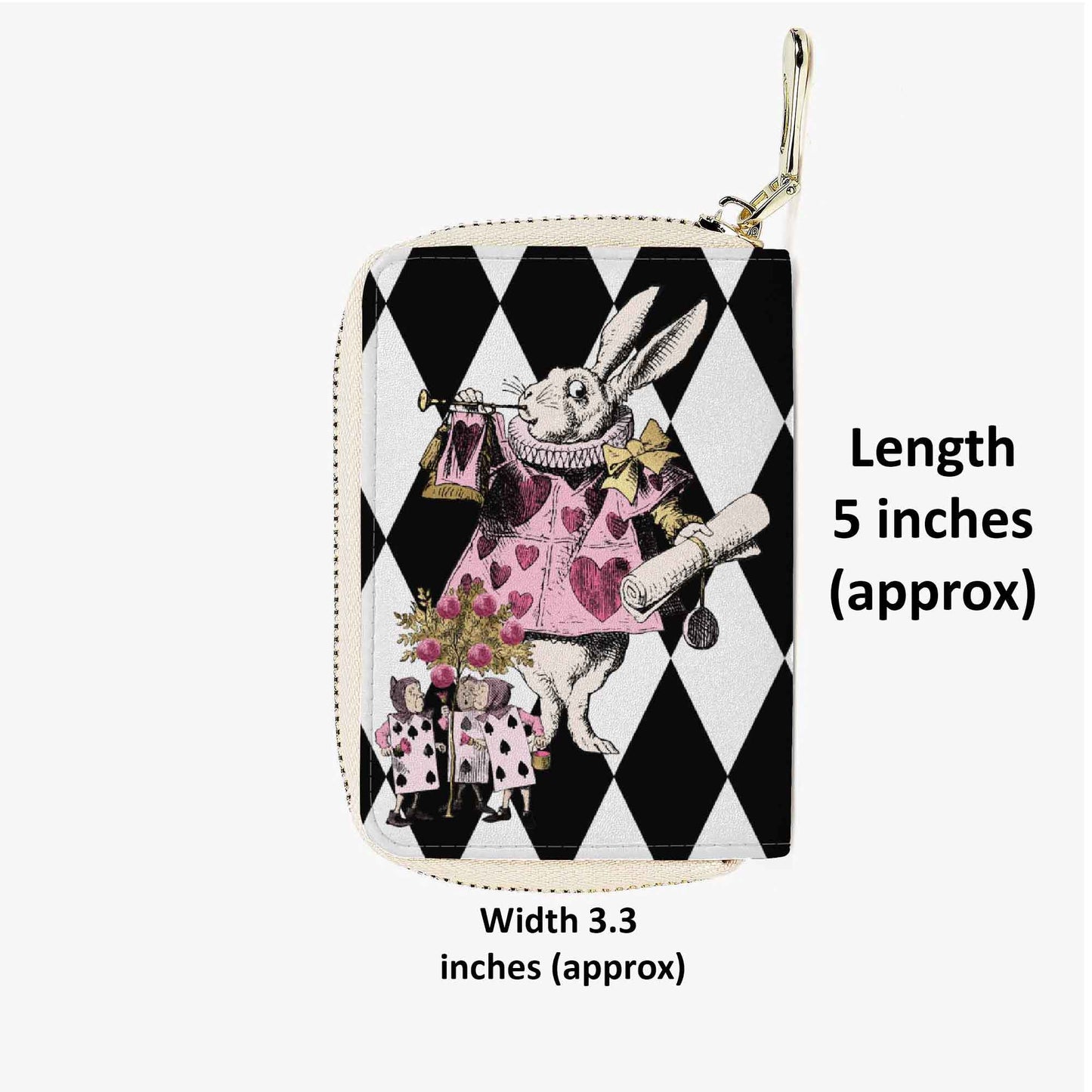 Alice in Wonderland Pink Card Holder Wallet - Alice Tumbling Down the Rabbithole (JPPINKA)