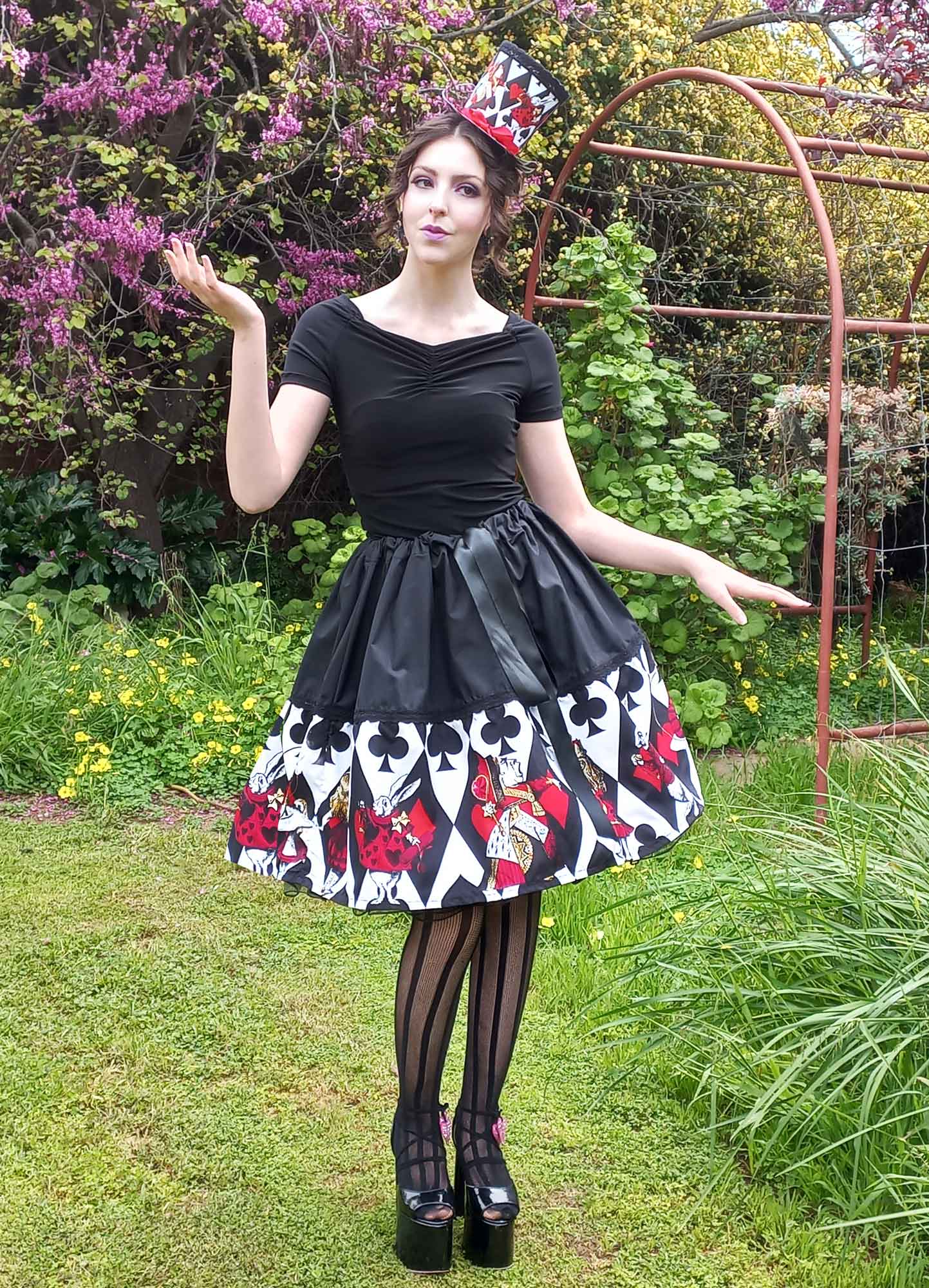 Alice in Wonderland Queen of Hearts Full Skirt - Alice Cosplay Costume