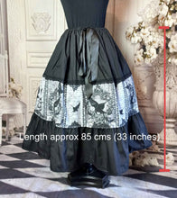 Load image into Gallery viewer, The Raven Gothic Rockabilly Full Skirt  - 50&#39;s Style Costume Skirt - Crow Goth Clothing - Halloween Raven Costum
